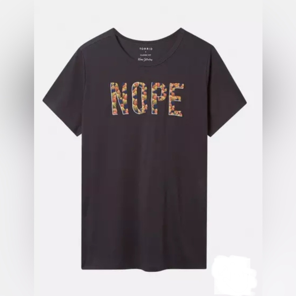 TORRID Everyday Crew Neck Tee “NOPE “ Size 4X Black 🆕
